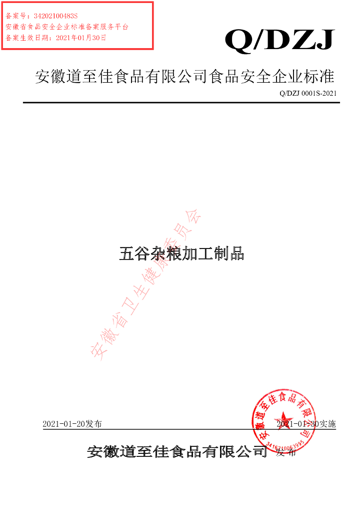 Q/DZJ 0001S-2021 标准预览
