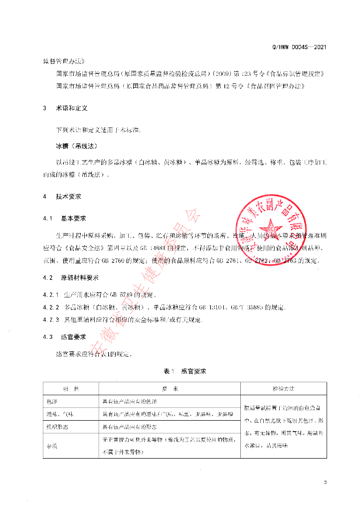 Q/HWM 0004S-2021 标准预览