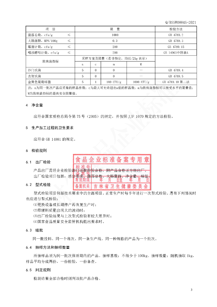 Q/BSSW 0004S-2021 标准预览