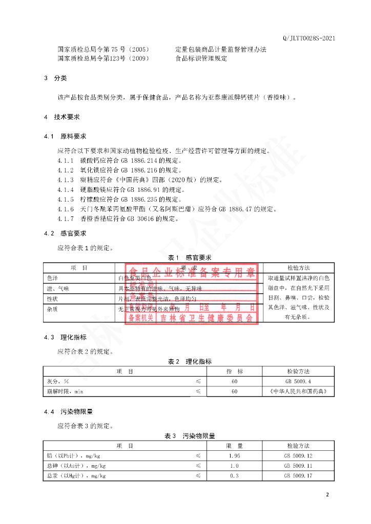 Q/JLYT 0028S-2021 标准预览