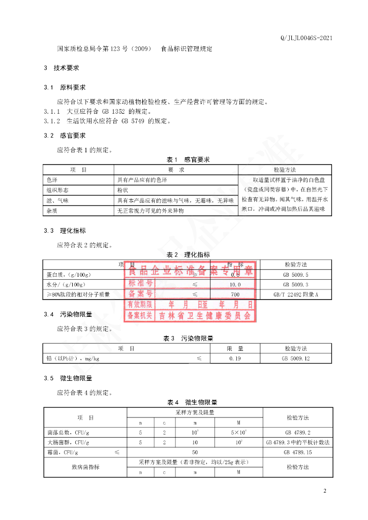 Q/JLJL 0046S-2021 标准预览