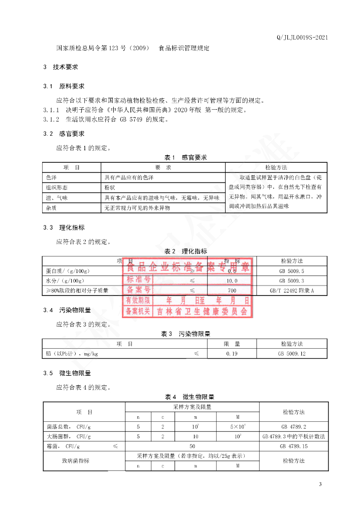 Q/JLJL 0019S-2021 标准预览