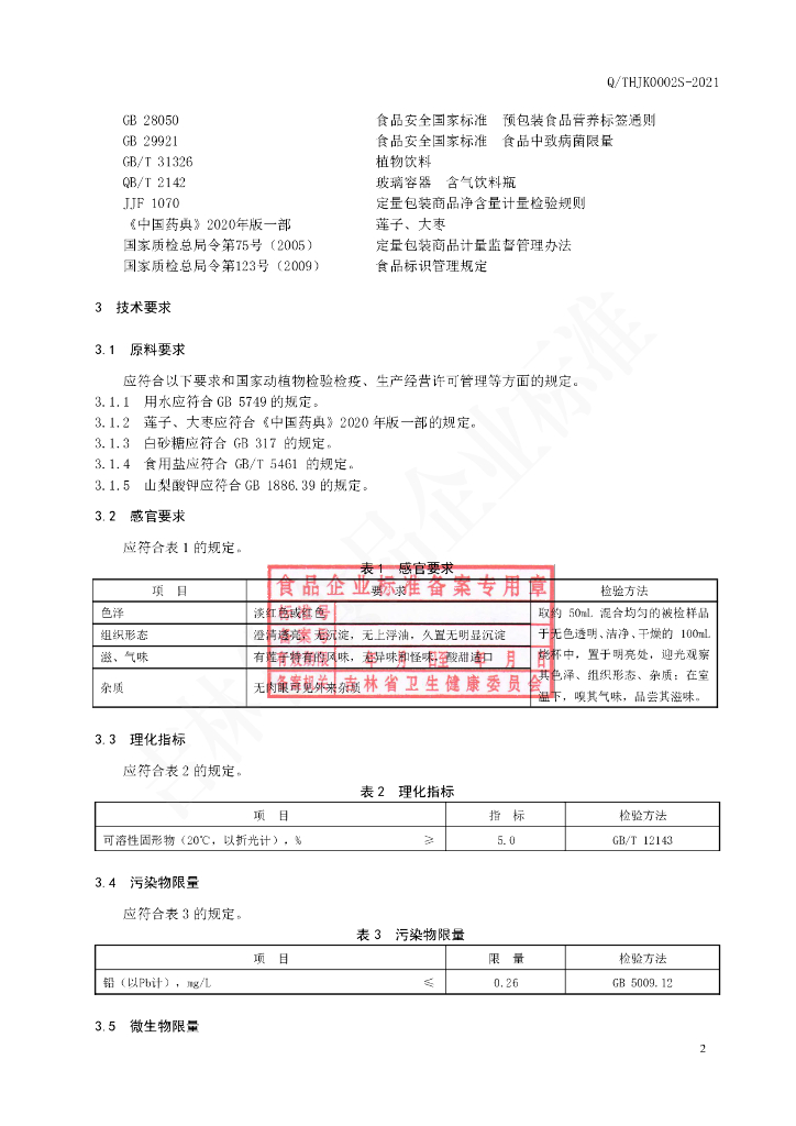 Q/THJK 0002S-2021 标准预览