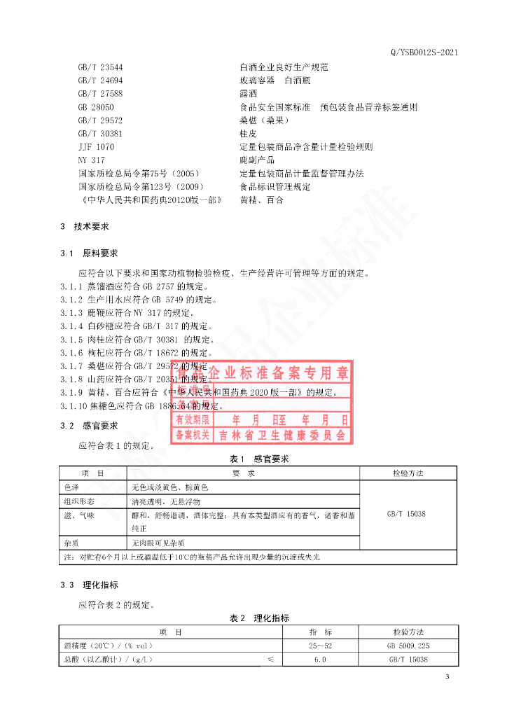 Q/YSB 0012S-2021 标准预览