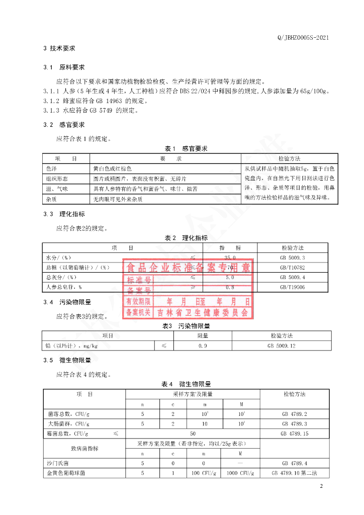 Q/JBHZ 0005S-2021 标准预览