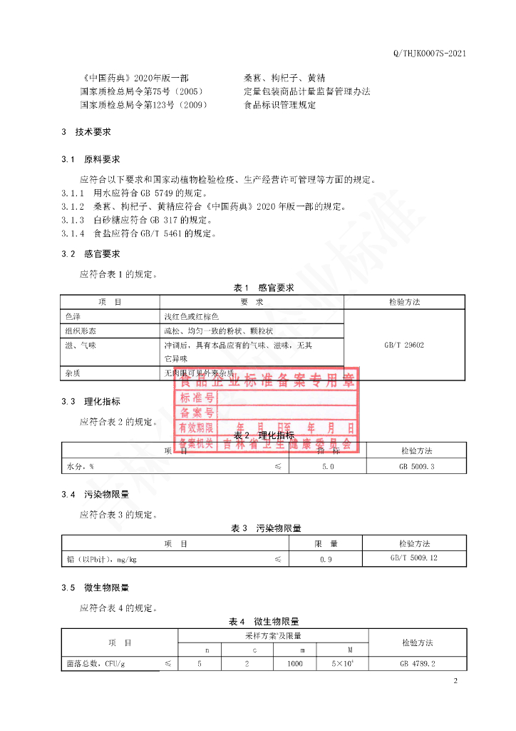 Q/THJK 0007S-2021 标准预览