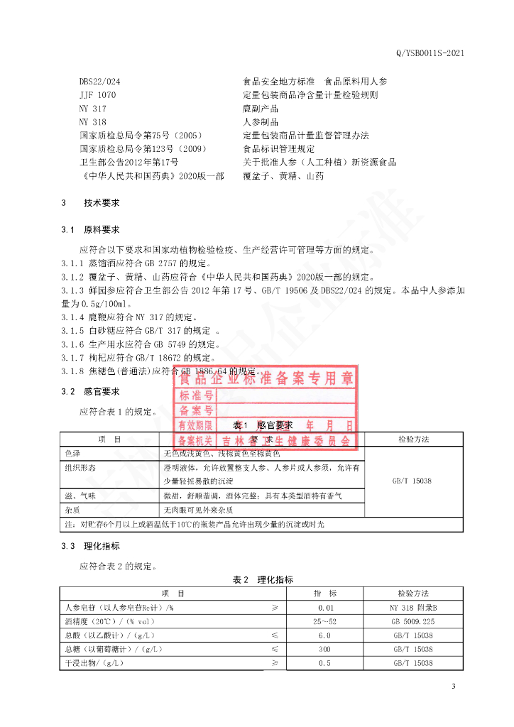Q/YSB 0011S-2021 标准预览