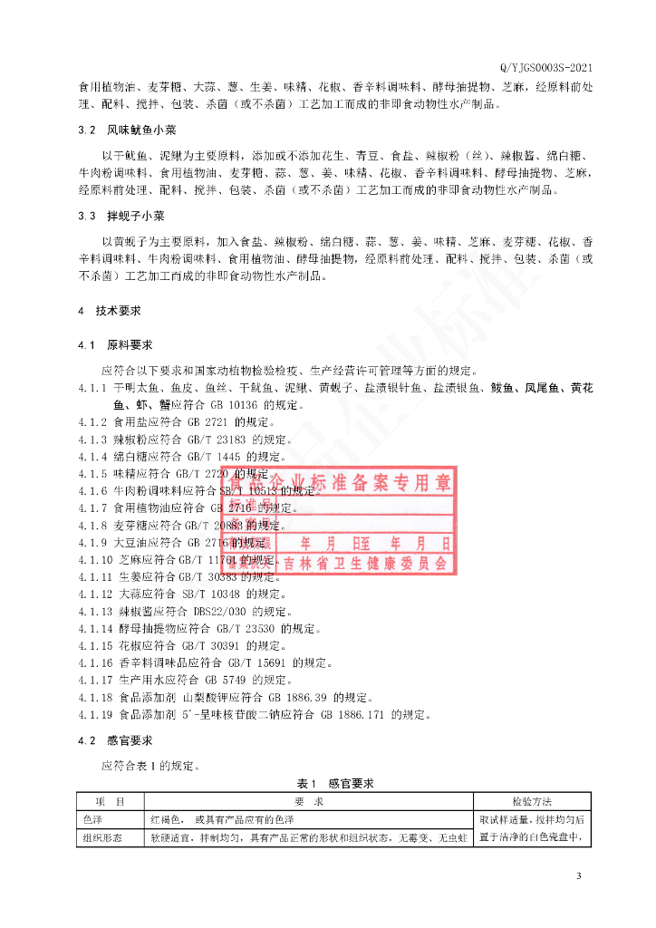 Q/YJGS 0003S-2021 标准预览