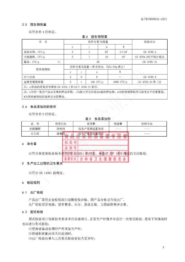 Q/FESW 0003S-2021 标准预览