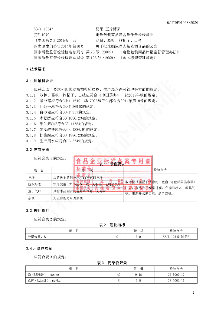 Q/JTDF 0105S-2020 标准预览