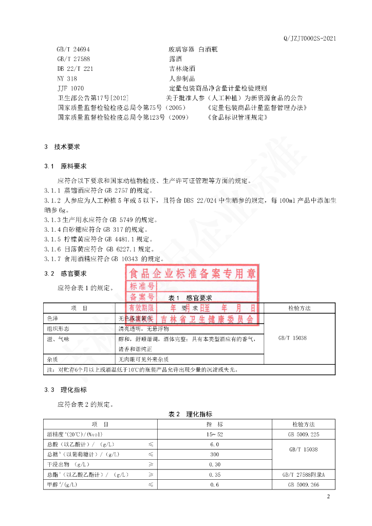 Q/JZJT 0002S-2021 标准预览