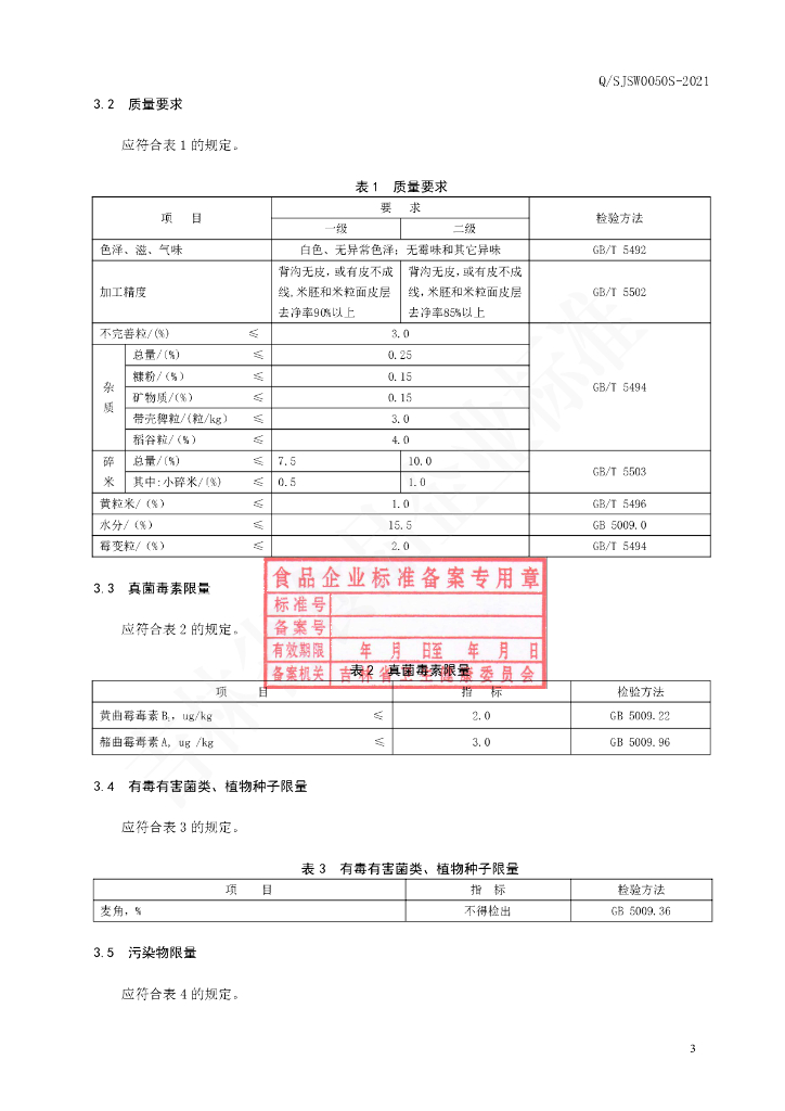 Q/SJSW 0050S-2021 标准预览