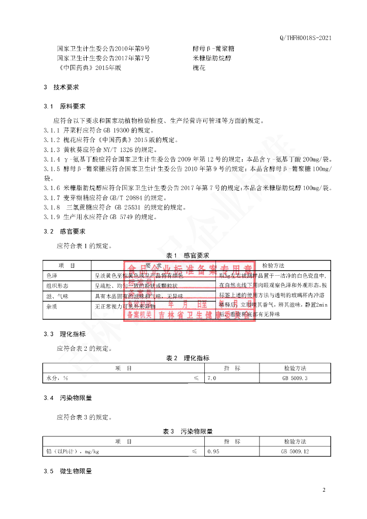 Q/THFH 0018S-2021 标准预览