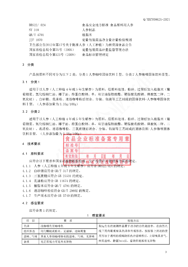 Q/XDZY 0062S-2020 标准预览