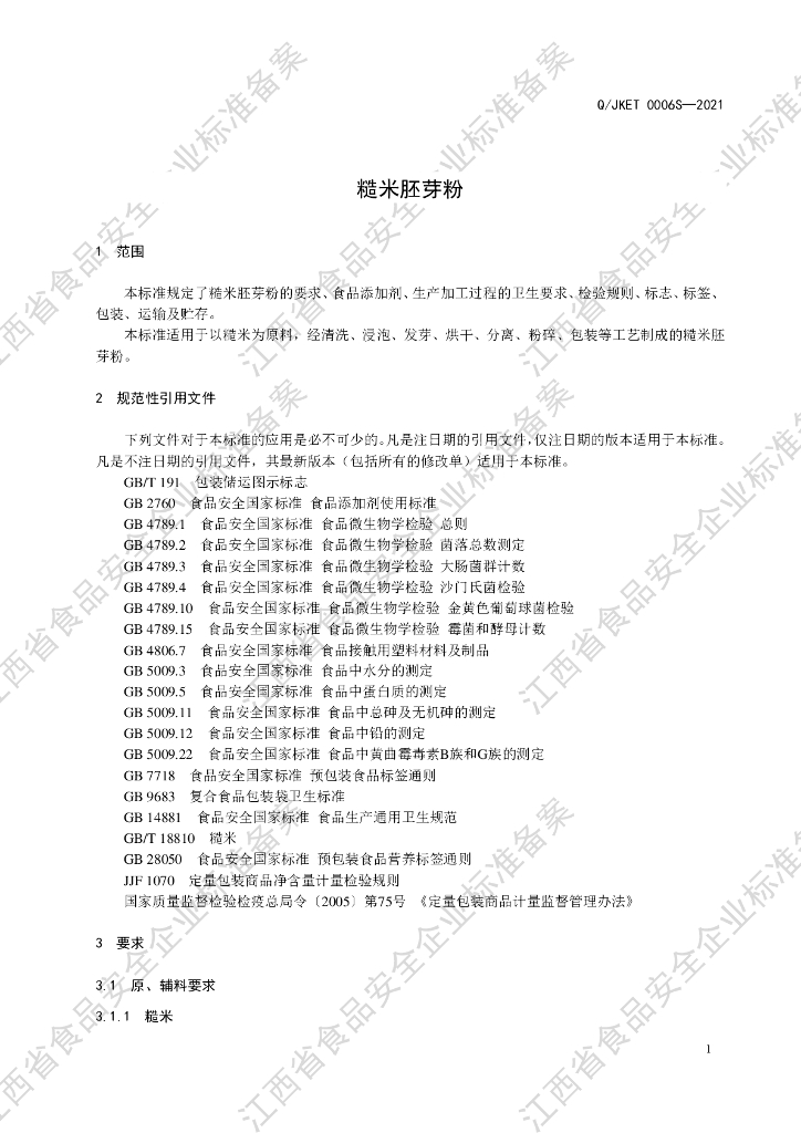 Q/JKET 0006S-2021 标准预览