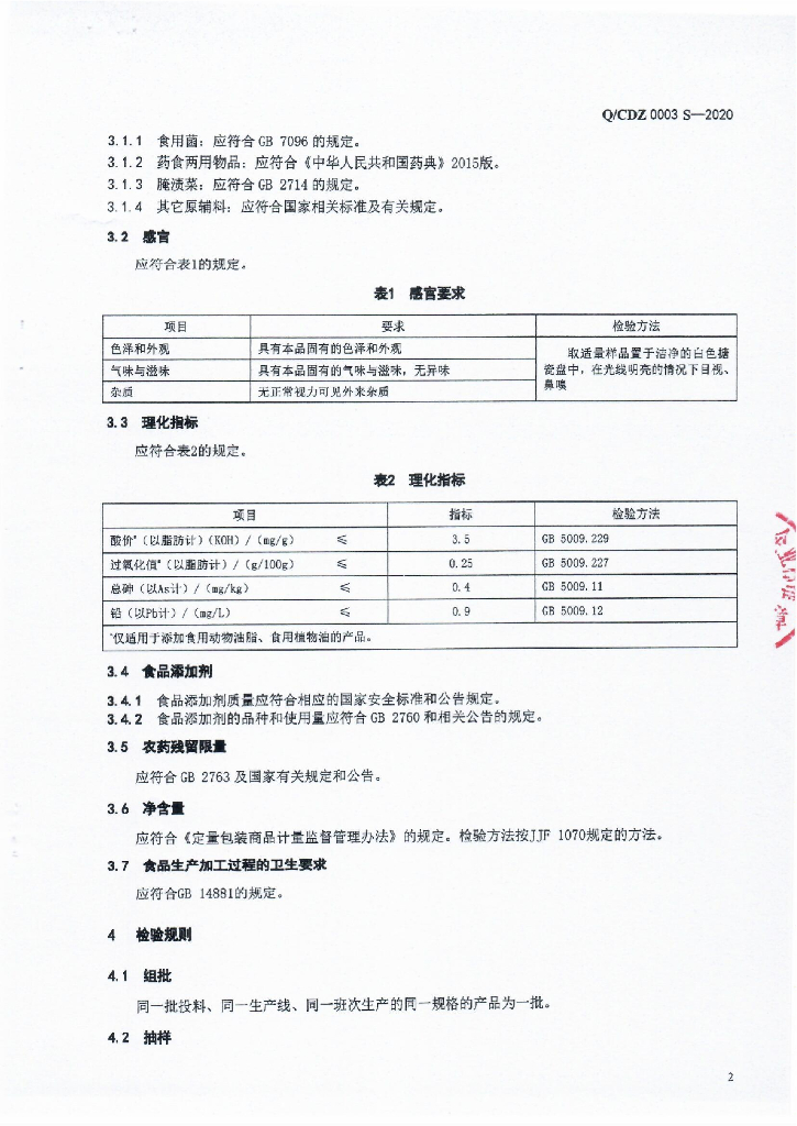 Q/CDZ 0003S-2020 标准预览