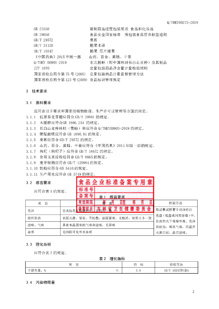 Q/THKY 0027S-2019 标准预览