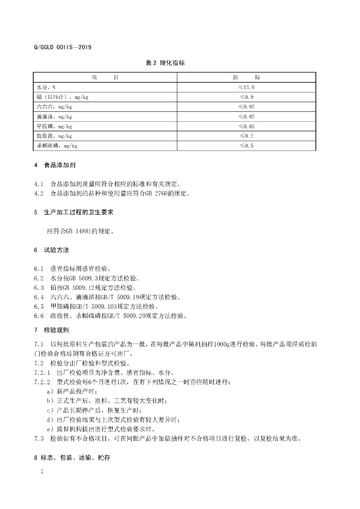 Q/GGLD 0011S-2019 标准预览