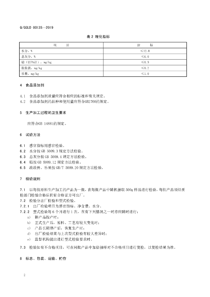 Q/GGLD 0013S-2019 标准预览