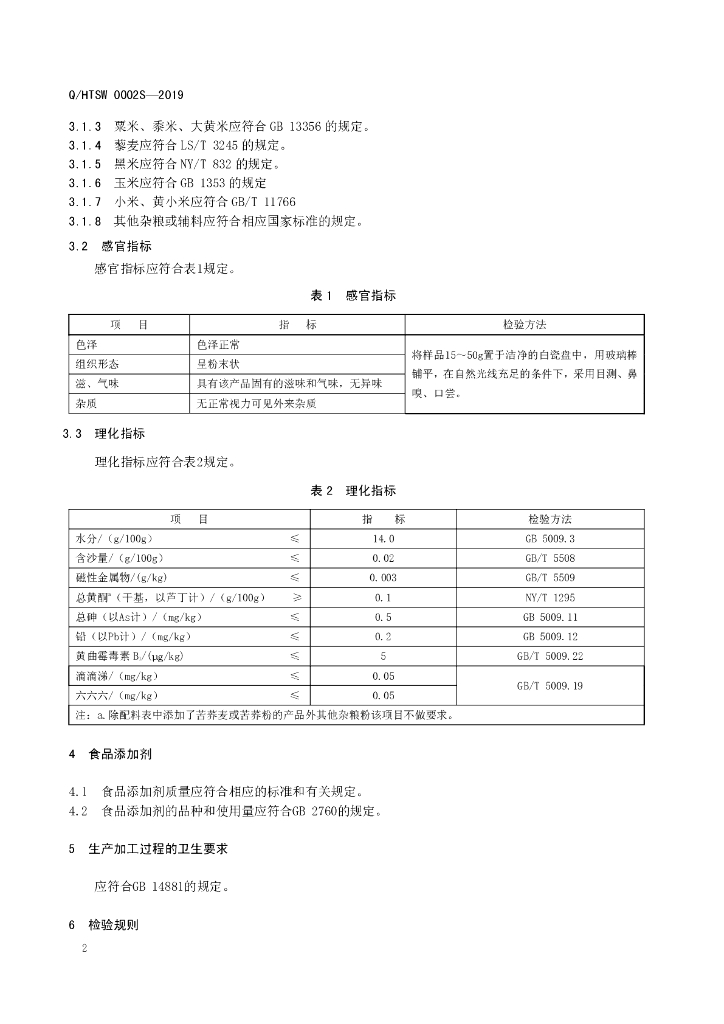 Q/HTSW 0002S-2019 标准预览