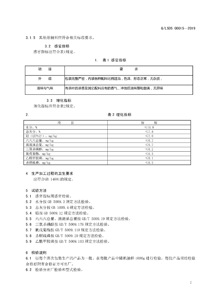 Q/LSDS 0001S-2019 标准预览