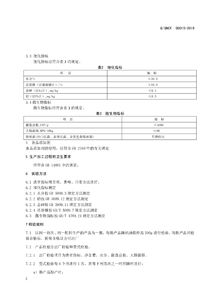 Q/QNCY 0001S-2019 标准预览
