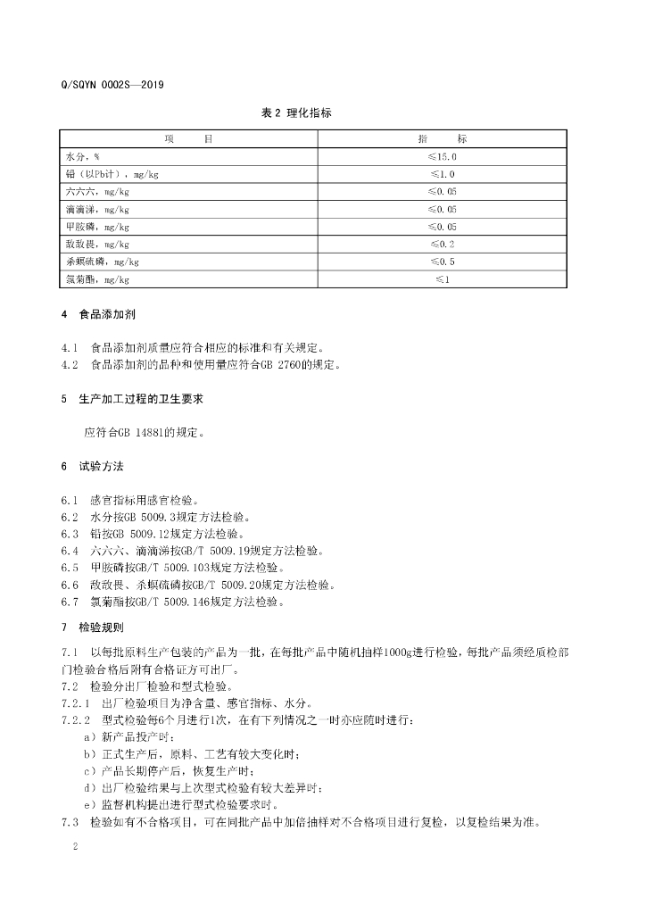 Q/SQYN 0002S-2019 标准预览