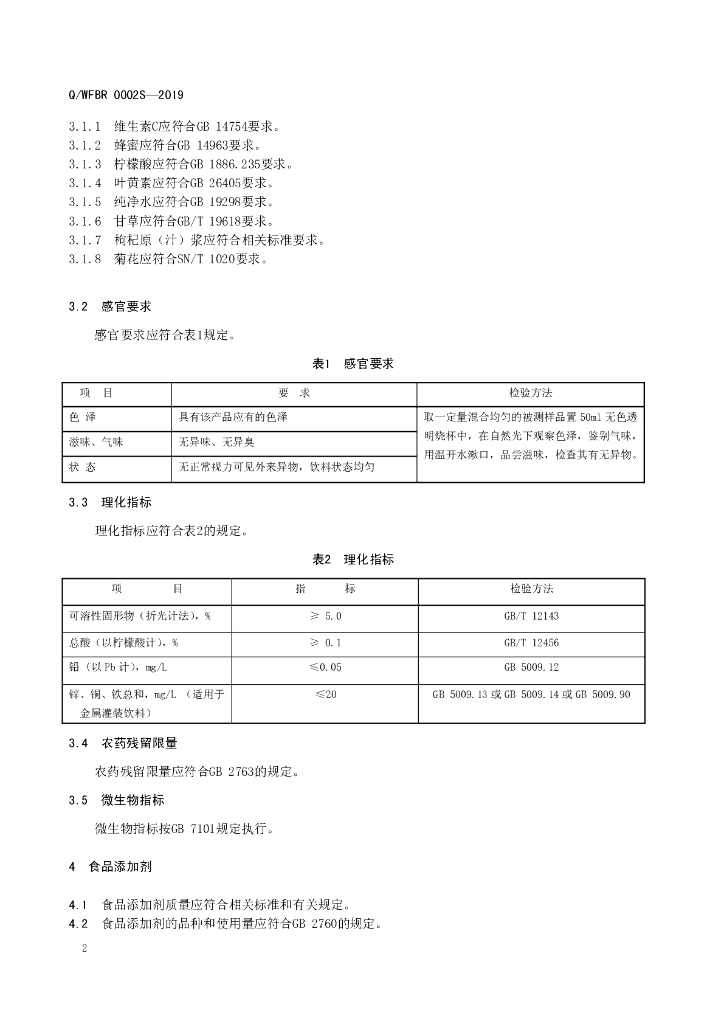 Q/WFBR 0002S-2019 标准预览