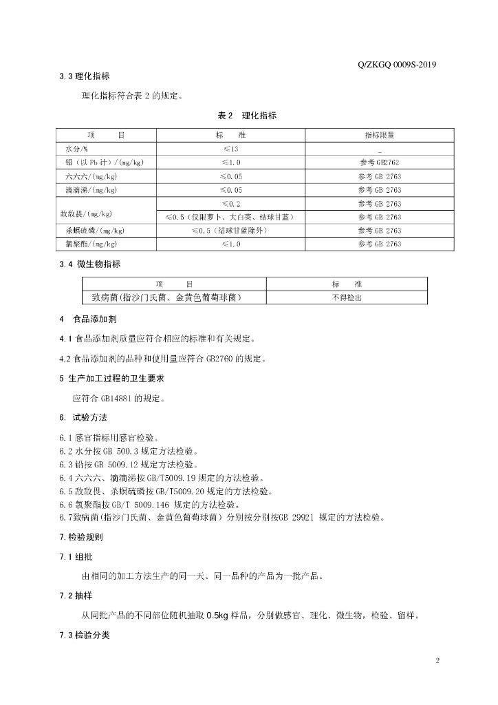 Q/ZKGQ 0009S-2019 标准预览