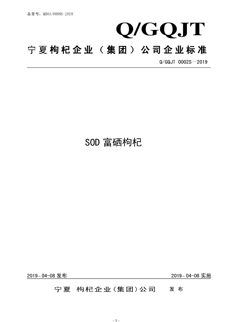 Q/GQJT 0002S-2019 标准预览