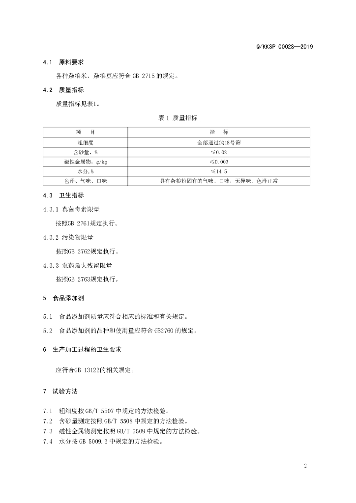 Q/KKSP 0002S-2019 标准预览