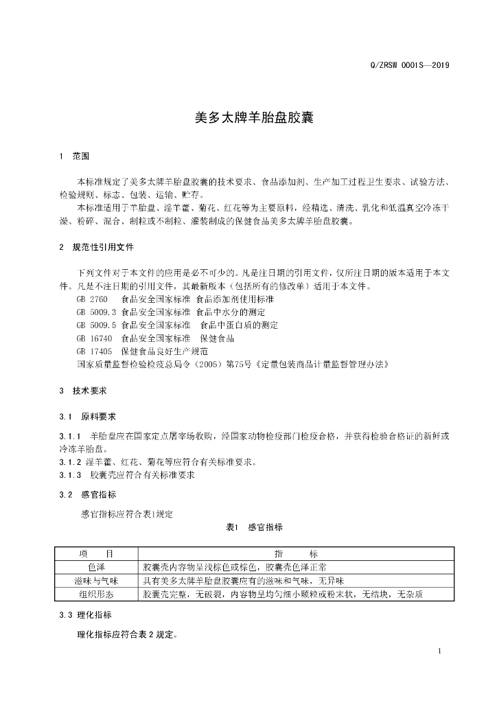 Q/ZRSW 0001S-2019 标准预览