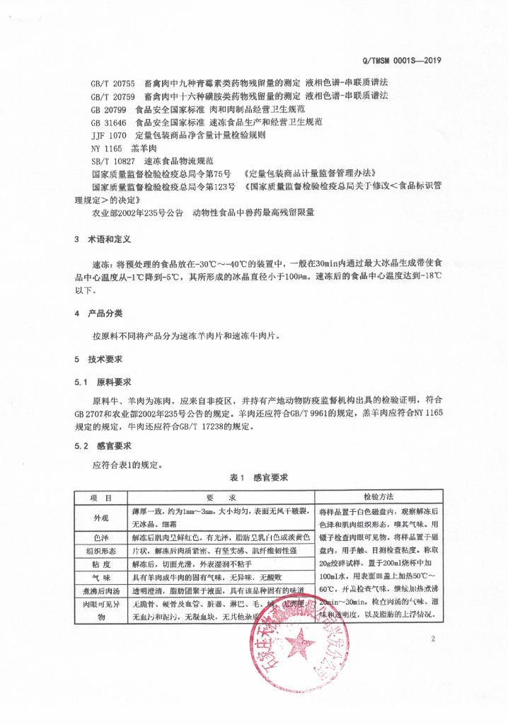 Q/TMSM 0001S-2019 标准预览