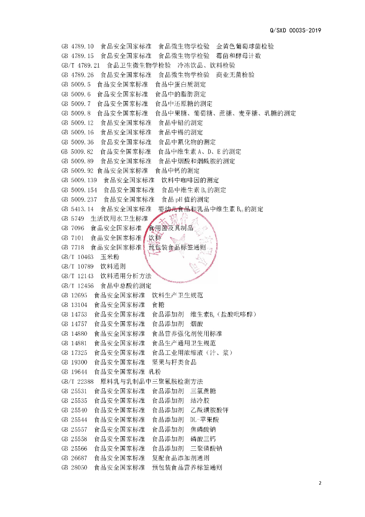 Q/SXD 0003S-2019 标准预览