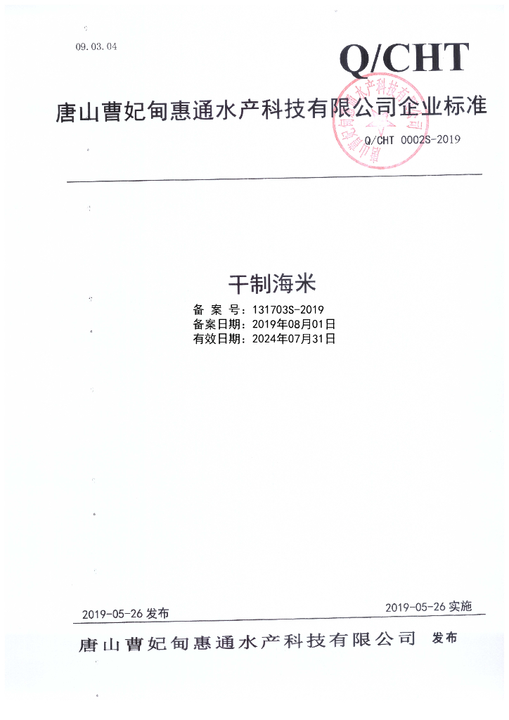 Q/CHT 0002S-2019 标准预览
