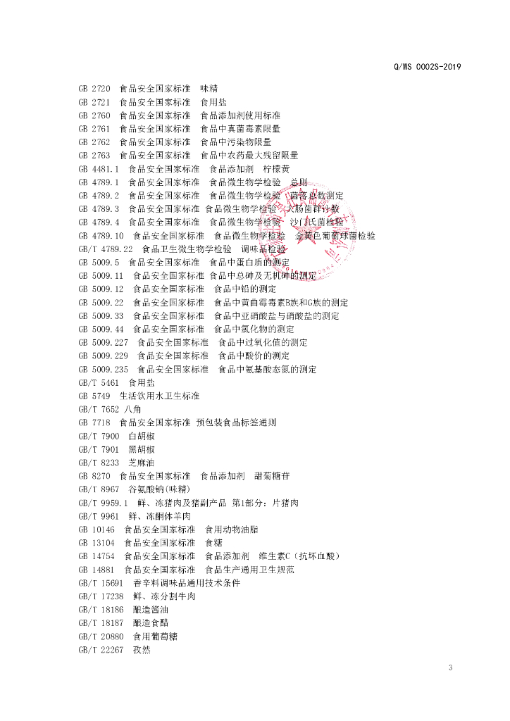 Q/WS 0002S-2019 标准预览