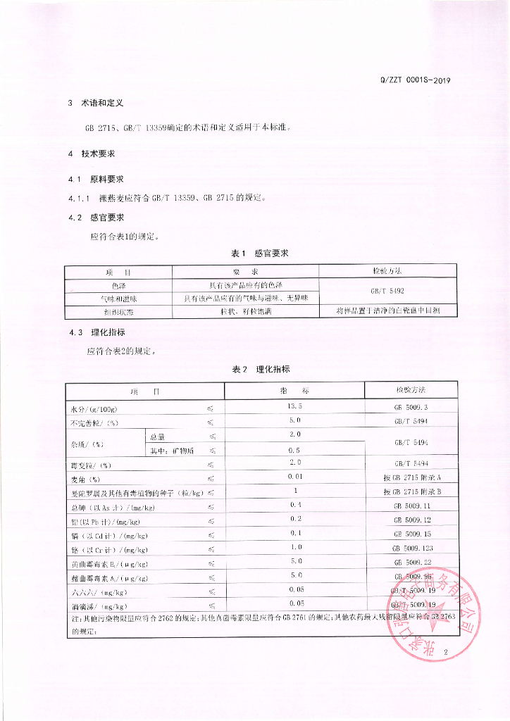 Q/ZZT 0001S-2019 标准预览