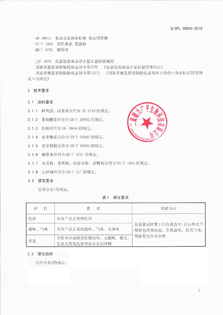 Q/DFL 0004S-2019 标准预览