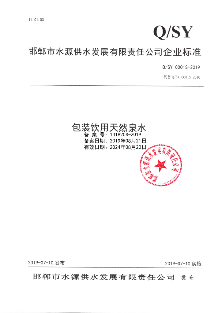 Q/SY 0001S-2019 标准预览