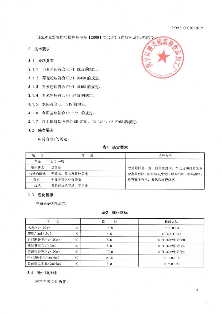 Q/YKS 0002S-2019 标准预览