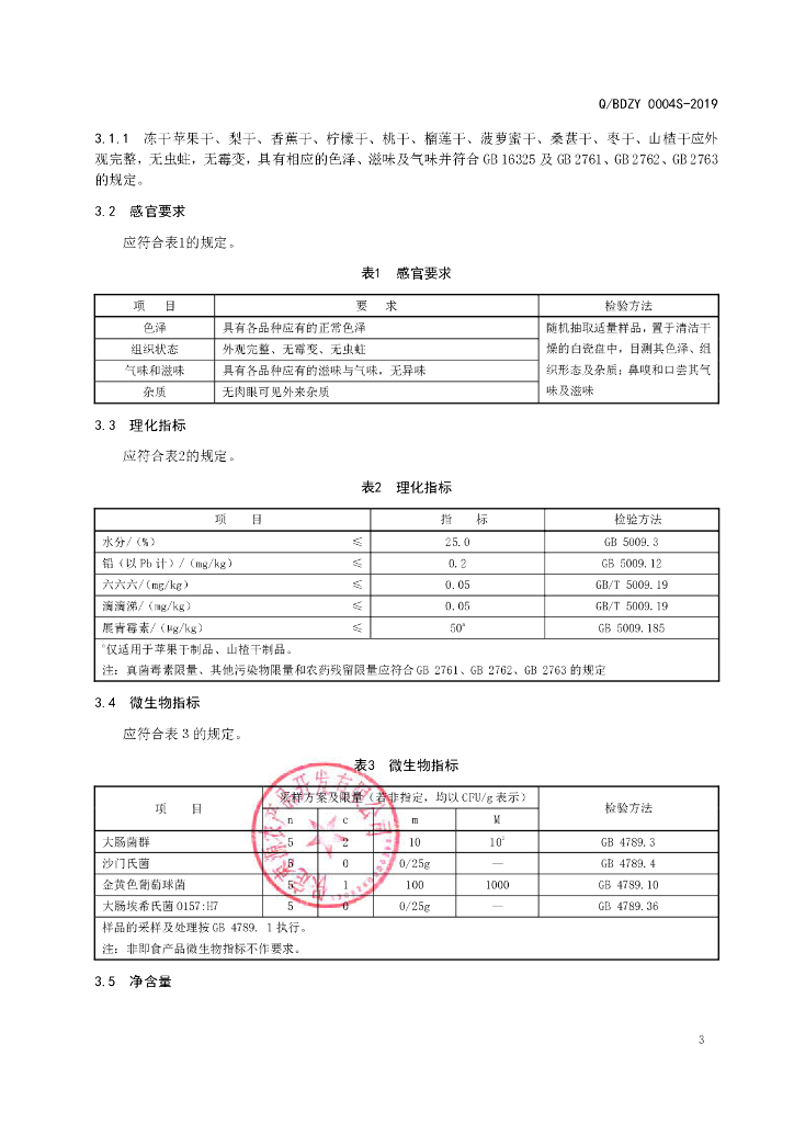 Q/BDZY 0004S-2019 标准预览