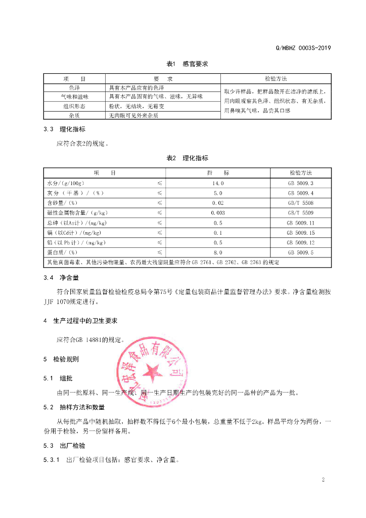 Q/HBHZ 0003S-2019 标准预览