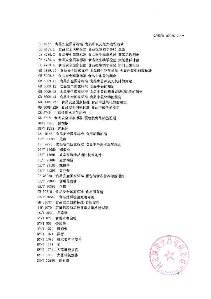 Q/HBPM 0002S-2019 标准预览