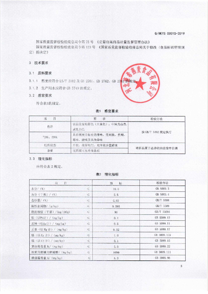 Q/HKYS 0001S-2019 标准预览