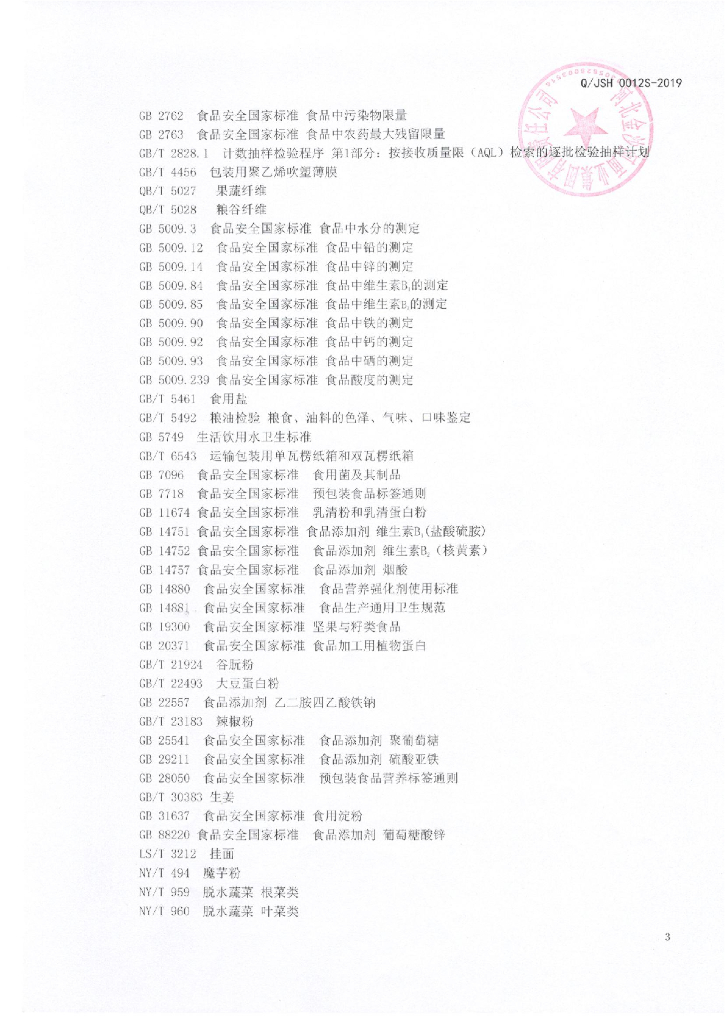 Q/JSH 0012S-2019 标准预览
