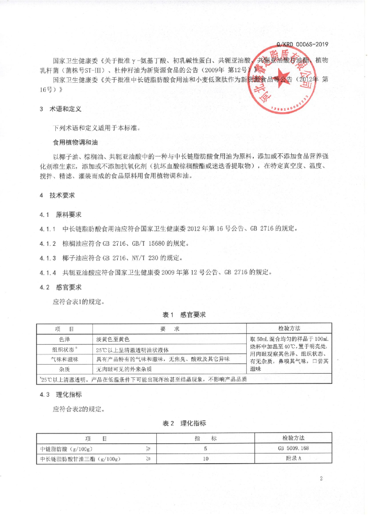 Q/KRD 0006S-2019 标准预览