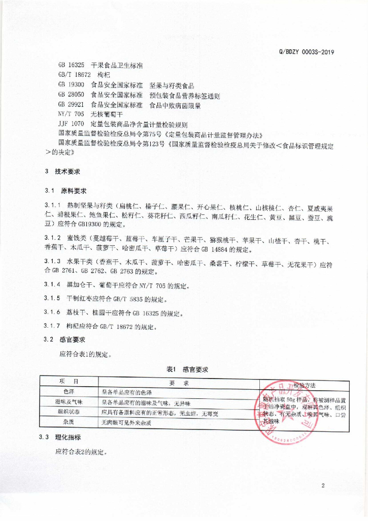 Q/BDZY 0003S-2019 标准预览