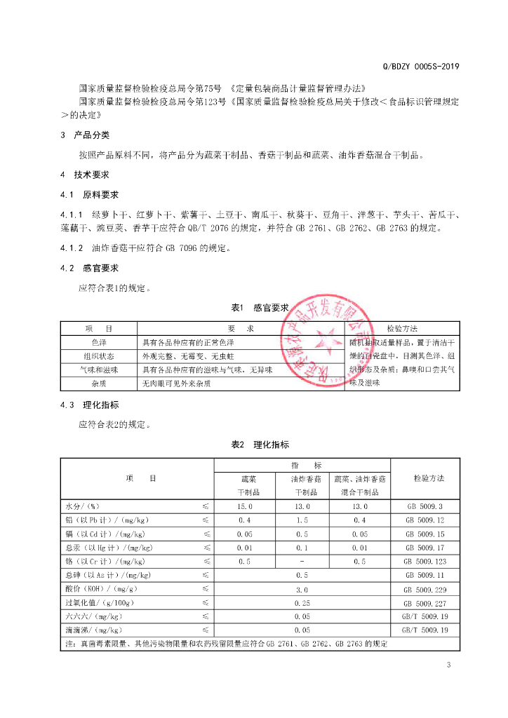 Q/BDZY 0005S-2019 标准预览