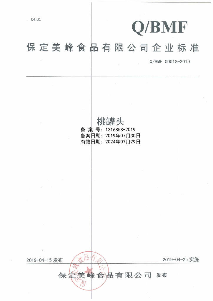 Q/BMF 0001S-2019 标准预览