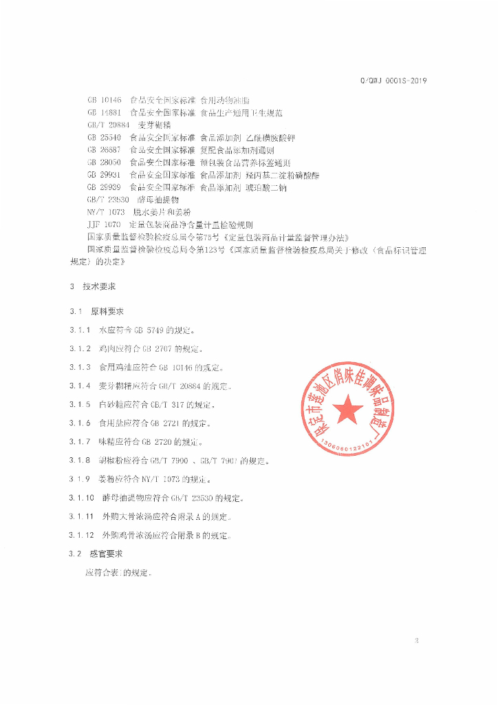 Q/QWJ 0001S-2019 标准预览